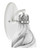 Toltec Lighting - 1931-WHBN-4769 - One Light Wall Sconce - Easton - White & Brushed Nickel