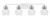 Toltec Lighting - 1934-WHBN-4100 - Four Light Bath Bar - Easton - White & Brushed Nickel