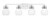 Toltec Lighting - 1934-WHBN-4101 - Four Light Bath Bar - Easton - White & Brushed Nickel