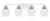 Toltec Lighting - 1934-WHBN-4810 - Four Light Bath Bar - Easton - White & Brushed Nickel