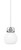 Toltec Lighting - 1941-WHBN-4101 - One Light Mini Pendant - Easton - White & Brushed Nickel