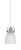 Toltec Lighting - 1941-WHBN-500 - One Light Mini Pendant - Easton - White & Brushed Nickel