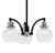Toltec Lighting - 1943-MBBN-4100 - Three Light Chandelier - Easton - Matte Black & Brushed Nickel