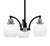 Toltec Lighting - 1943-MBBN-4101 - Three Light Chandelier - Easton - Matte Black & Brushed Nickel