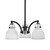 Toltec Lighting - 1943-MBBN-4111 - Three Light Chandelier - Easton - Matte Black & Brushed Nickel