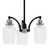 Toltec Lighting - 1943-MBBN-4250 - Three Light Chandelier - Easton - Matte Black & Brushed Nickel