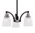 Toltec Lighting - 1943-MBBN-461 - Three Light Chandelier - Easton - Matte Black & Brushed Nickel