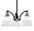 Toltec Lighting - 1943-MBBN-4761 - Three Light Chandelier - Easton - Matte Black & Brushed Nickel