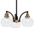 Toltec Lighting - 1943-MBBR-202 - Three Light Chandelier - Easton - Matte Black & Brass