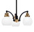 Toltec Lighting - 1943-MBBR-4101 - Three Light Chandelier - Easton - Matte Black & Brass