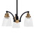 Toltec Lighting - 1943-MBBR-461 - Three Light Chandelier - Easton - Matte Black & Brass