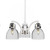 Toltec Lighting - 1943-WHBN-4110 - Three Light Chandelier - Easton - White & Brushed Nickel