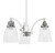 Toltec Lighting - 1943-WHBN-461 - Three Light Chandelier - Easton - White & Brushed Nickel