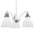 Toltec Lighting - 1943-WHBN-4761 - Three Light Chandelier - Easton - White & Brushed Nickel