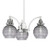 Toltec Lighting - 1943-WHBN-5112 - Three Light Chandelier - Easton - White & Brushed Nickel