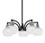 Toltec Lighting - 1945-MBBN-202 - Five Light Chandelier - Easton - Matte Black & Brushed Nickel