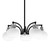 Toltec Lighting - 1945-MBBN-212 - Five Light Chandelier - Easton - Matte Black & Brushed Nickel