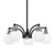 Toltec Lighting - 1945-MBBN-4101 - Five Light Chandelier - Easton - Matte Black & Brushed Nickel