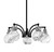 Toltec Lighting - 1945-MBBN-4109 - Five Light Chandelier - Easton - Matte Black & Brushed Nickel