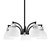 Toltec Lighting - 1945-MBBN-4111 - Five Light Chandelier - Easton - Matte Black & Brushed Nickel
