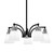 Toltec Lighting - 1945-MBBN-460 - Five Light Chandelier - Easton - Matte Black & Brushed Nickel