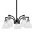 Toltec Lighting - 1945-MBBN-4760 - Five Light Chandelier - Easton - Matte Black & Brushed Nickel