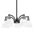 Toltec Lighting - 1945-MBBN-4761 - Five Light Chandelier - Easton - Matte Black & Brushed Nickel