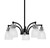 Toltec Lighting - 1945-MBBN-500 - Five Light Chandelier - Easton - Matte Black & Brushed Nickel