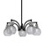 Toltec Lighting - 1945-MBBN-5112 - Five Light Chandelier - Easton - Matte Black & Brushed Nickel