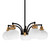 Toltec Lighting - 1945-MBBR-212 - Five Light Chandelier - Easton - Matte Black & Brass