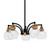 Toltec Lighting - 1945-MBBR-4102 - Five Light Chandelier - Easton - Matte Black & Brass