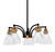 Toltec Lighting - 1945-MBBR-4760 - Five Light Chandelier - Easton - Matte Black & Brass