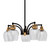 Toltec Lighting - 1945-MBBR-4812 - Five Light Chandelier - Easton - Matte Black & Brass