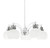 Toltec Lighting - 1945-WHBN-212 - Five Light Chandelier - Easton - White & Brushed Nickel