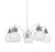 Toltec Lighting - 1945-WHBN-4101 - Five Light Chandelier - Easton - White & Brushed Nickel