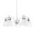 Toltec Lighting - 1945-WHBN-4111 - Five Light Chandelier - Easton - White & Brushed Nickel