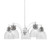 Toltec Lighting - 1945-WHBN-4119 - Five Light Chandelier - Easton - White & Brushed Nickel