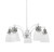 Toltec Lighting - 1945-WHBN-461 - Five Light Chandelier - Easton - White & Brushed Nickel