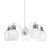 Toltec Lighting - 1945-WHBN-4811 - Five Light Chandelier - Easton - White & Brushed Nickel