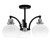 Toltec Lighting - 1947-MBBN-212 - Three Light Semi-Flush Mount - Easton - Matte Black & Brushed Nickel