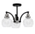 Toltec Lighting - 1947-MBBN-4100 - Three Light Semi-Flush Mount - Easton - Matte Black & Brushed Nickel
