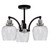 Toltec Lighting - 1947-MBBN-4812 - Three Light Semi-Flush Mount - Easton - Matte Black & Brushed Nickel