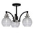 Toltec Lighting - 1947-MBBN-5110 - Three Light Semi-Flush Mount - Easton - Matte Black & Brushed Nickel