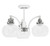 Toltec Lighting - 1947-WHBN-202 - Three Light Semi-Flush Mount - Easton - White & Brushed Nickel
