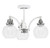 Toltec Lighting - 1947-WHBN-4100 - Three Light Semi-Flush Mount - Easton - White & Brushed Nickel