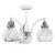 Toltec Lighting - 1947-WHBN-4109 - Three Light Semi-Flush Mount - Easton - White & Brushed Nickel