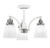 Toltec Lighting - 1947-WHBN-460 - Three Light Semi-Flush Mount - Easton - White & Brushed Nickel
