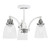 Toltec Lighting - 1947-WHBN-461 - Three Light Semi-Flush Mount - Easton - White & Brushed Nickel