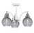 Toltec Lighting - 1947-WHBN-5112 - Three Light Semi-Flush Mount - Easton - White & Brushed Nickel