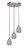 Toltec Lighting - 2143-BN-4022 - Three Light Cluster Pendalier - Empire - Brushed Nickel
